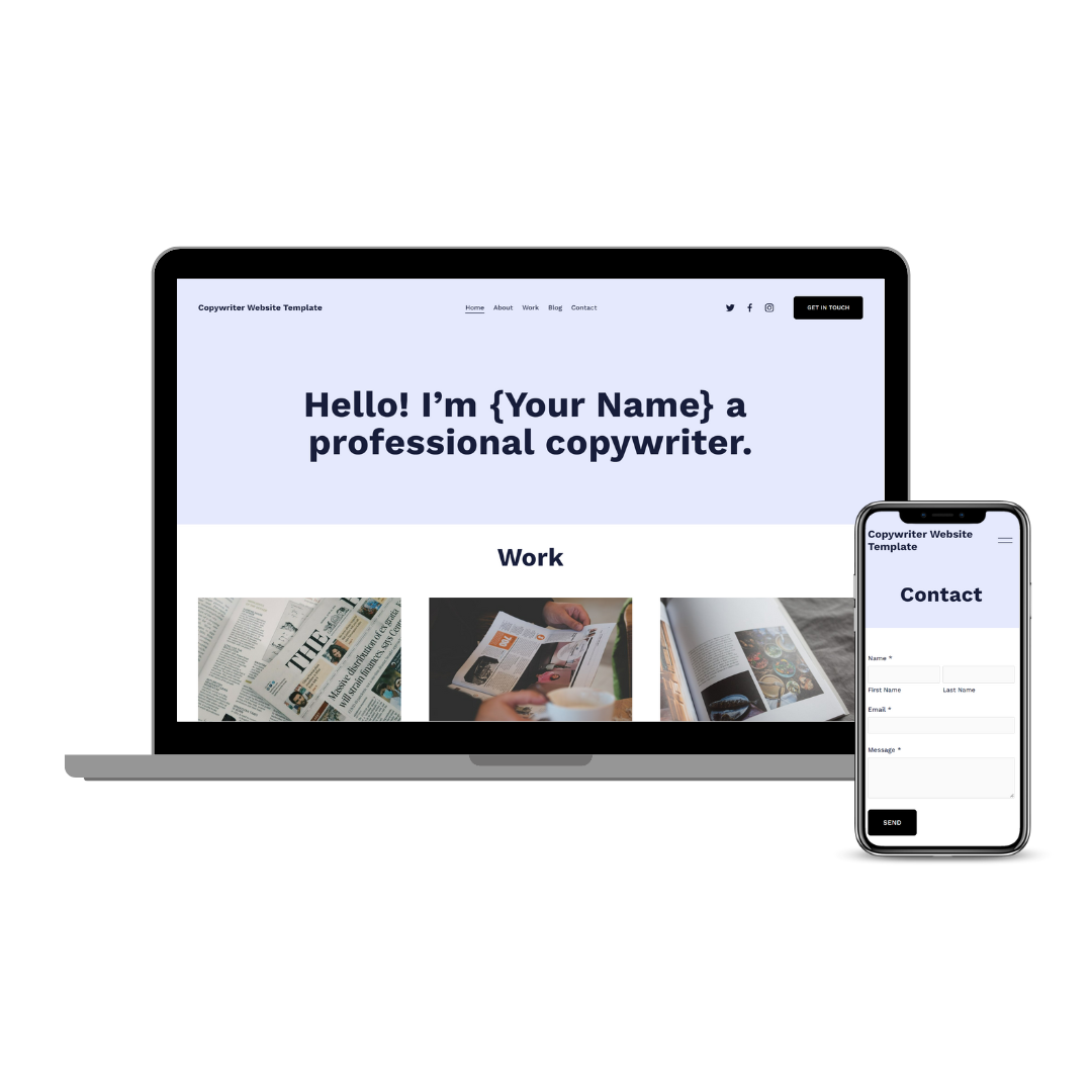 Copywriter Website Template