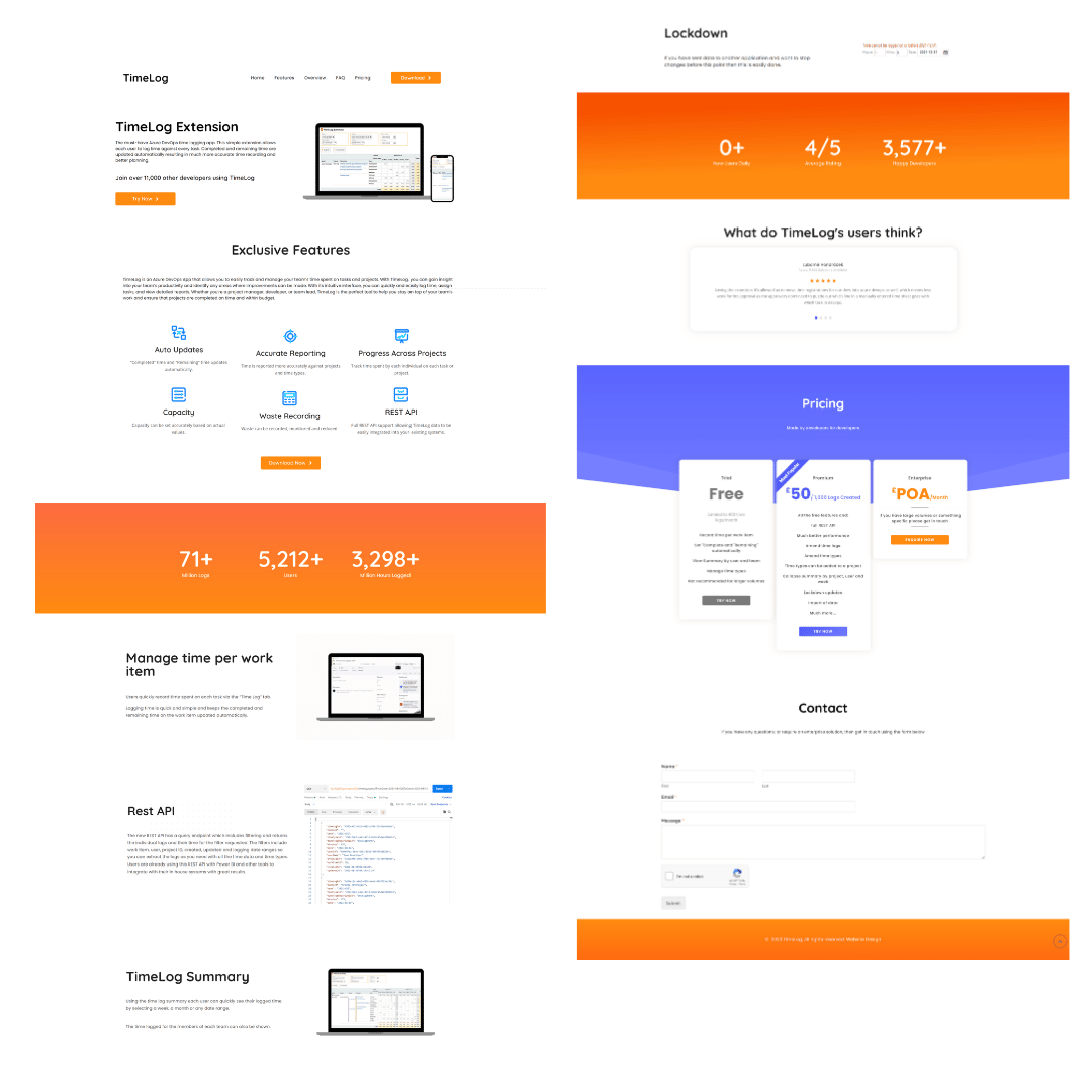 WordPress App Website Page
