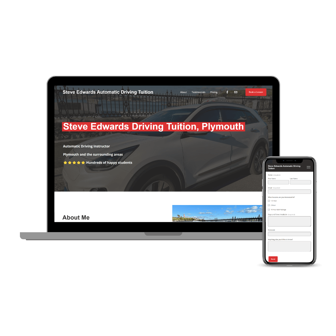 Driving Instructor Squarespace Website