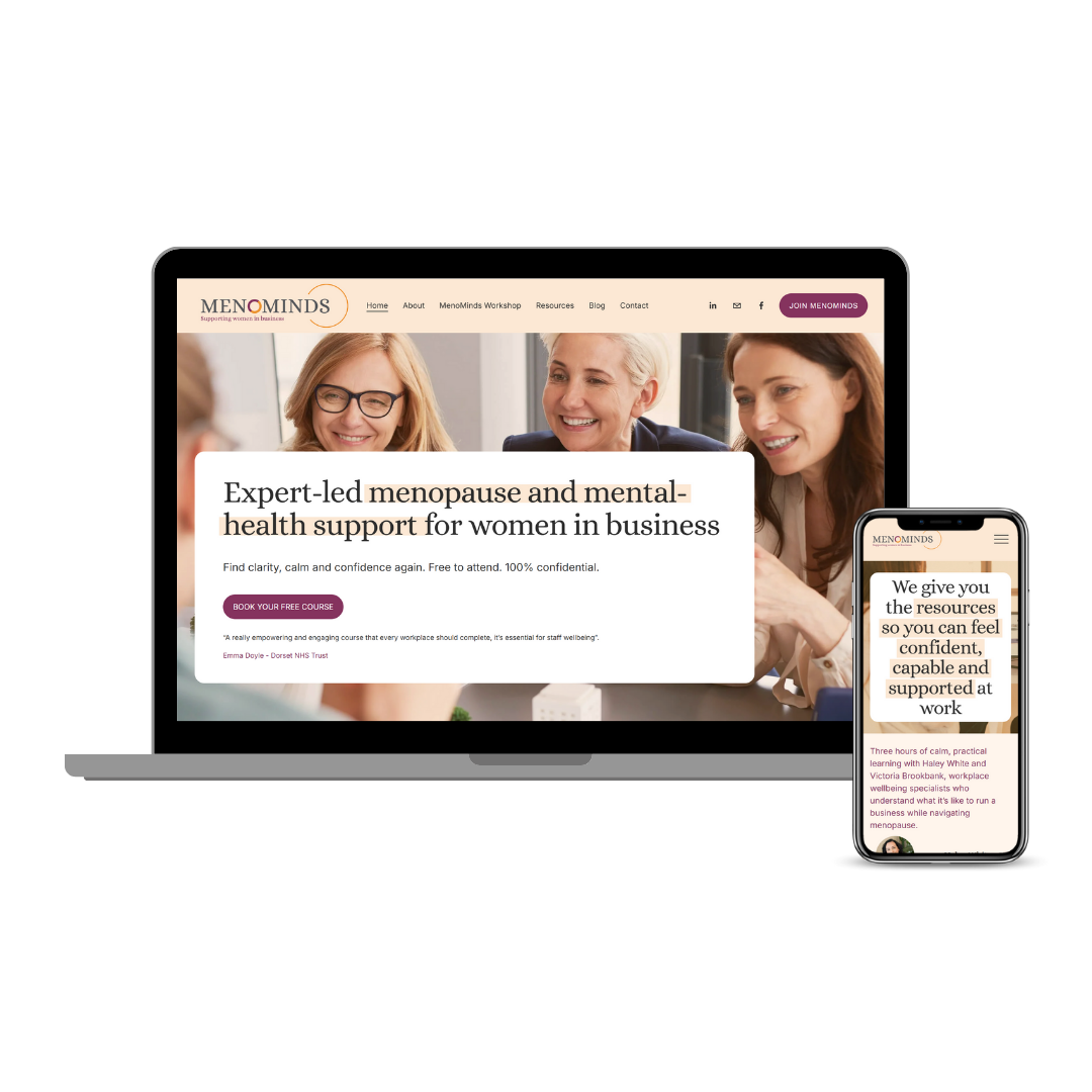 MenoMinds Squarespace Website